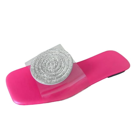 VBARHMQRT Female Slippers Ladies Fashion Summer Transparent Rhinestone Square Toe Open Toe Flat Slippers Slippers Women Home Slippers Women Bow
VBARHMQRT Female Slippers Ladies Fashion Summer Transparent Rhinestone Square Toe Open Toe Flat Slippers Slippers Women Home Slippers Women Bow