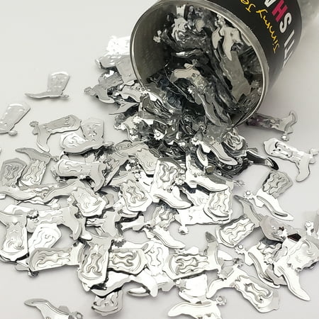 Confetti Cowboy Boot w/ Spur Silver - Pouch (1/2 oz) - CCP9026