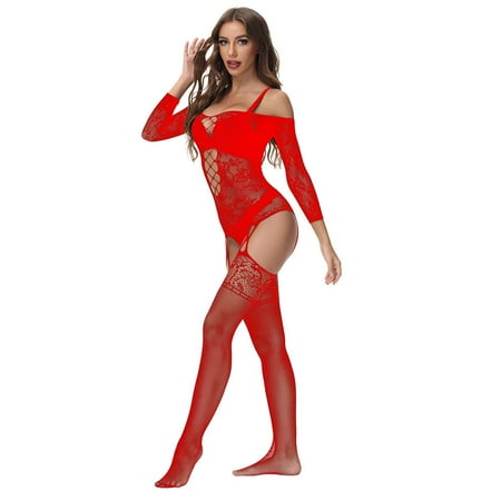 Azrian Deals Sexy Womens Lingerie Fishnet Seamless Mesh Netting Stockings Chemise Hollow Out Babydoll Bodysuit Sleepwear Clearance
Azrian Deals Sexy Womens Lingerie Fishnet Seamless Mesh Netting Stockings Chemise Hollow Out Babydoll Bodysuit Sleepwear Clearance
