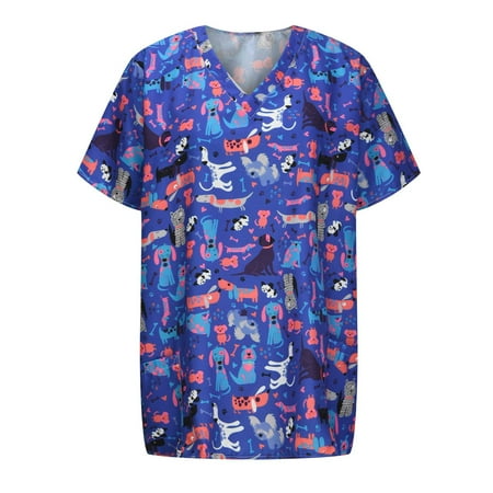 qucoqpe Womens Plus Size Scrubs Women s Fashion Casual V Neck Leisure Short Sleeve Printing Nursing Tops Casual Nurse Shirts Scrubs on Clearance
qucoqpe Womens Plus Size Scrubs Women s Fashion Casual V Neck Leisure Short Sleeve Printing Nursing Tops Casual Nurse Shirts Scrubs on Clearance