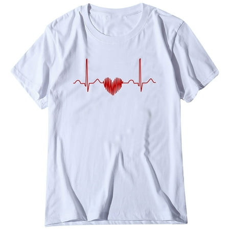 White Blouse for Women Womens Summer Tops Women s Short-Sleeved Print Round Neck Top T-shirt Maternity Shirts White M
White Blouse for Women Womens Summer Tops Women s Short-Sleeved Print Round Neck Top T-shirt Maternity Shirts White M