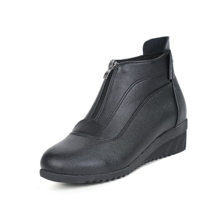 Daeful Womens Anti-Slip Round Toe Booties Work Casual Winter Shoes Zipper Ankle Boots Black Cotton 5
Daeful Womens Anti-Slip Round Toe Booties Work Casual Winter Shoes Zipper Ankle Boots Black Cotton 5