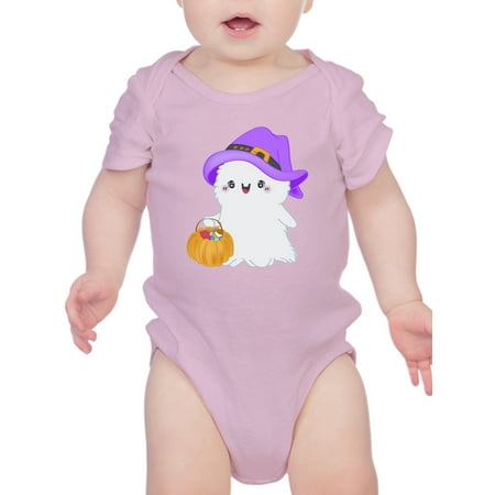 Fluffy Ghost W Pumpkin Bodysuit Infant -Image by Shutterstock 24 Months 
Fluffy Ghost W Pumpkin Bodysuit Infant -Image by Shutterstock 24 Months