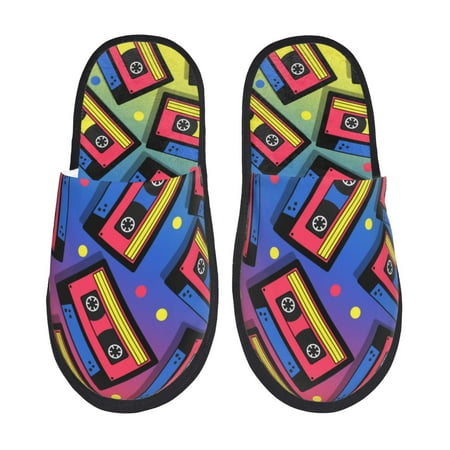 Sigee Vintage Audio Cassettes for Cozy Furry Slippers Super Soft Indoor and Outdoor Use Non-Slip Sole Slip On House Slippers-Large
Sigee Vintage Audio Cassettes for Cozy Furry Slippers Super Soft Indoor and Outdoor Use Non-Slip Sole Slip On House Slippers-Large