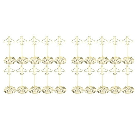 20Pcs Memo Clip Holder Table Number Name Card Holder Desktop Metal Business Card Photo Gold Plane with Base
20Pcs Memo Clip Holder Table Number Name Card Holder Desktop Metal Business Card Photo Gold Plane with Base
