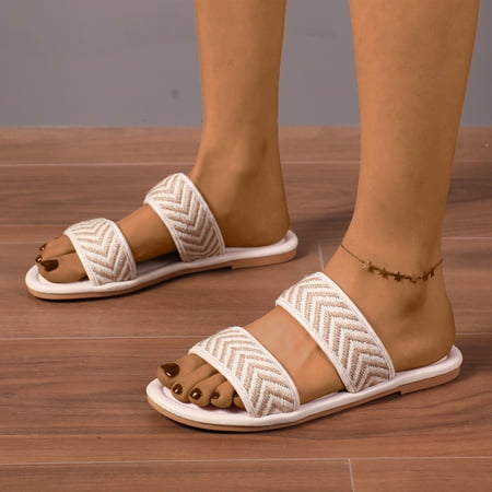 Women Beach Slip On Weave Cloth Casual Open Toe Non Slip Flat Breathable Slippers Shoes Sandals
Women Beach Slip On Weave Cloth Casual Open Toe Non Slip Flat Breathable Slippers Shoes Sandals