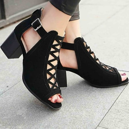 XIAQUJ Women s Shoes Large Hollow Thick Heels Fish Mouth High Heels Sandals Sandals for Women Black 6.5(37)
XIAQUJ Women s Shoes Large Hollow Thick Heels Fish Mouth High Heels Sandals Sandals for Women Black 6.5(37)
