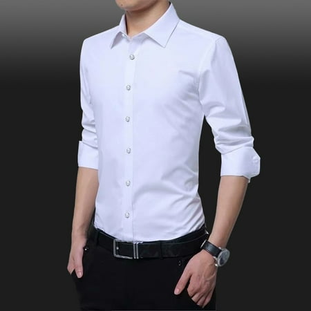 Ana Men Casual Fashion Slim Fit Long Sleeve Casual Business Formal Dress Tops Shirts
Ana Men Casual Fashion Slim Fit Long Sleeve Casual Business Formal Dress Tops Shirts