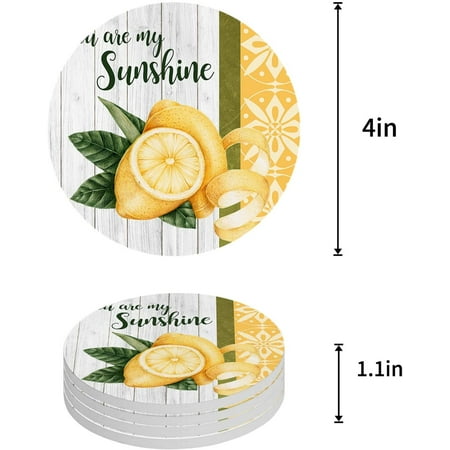 ZHANZZK Summer Fresh Lemon Moroccan Watercolor Style Set of 6 Round Coaster for Drinks Absorbent Ceramic Stone Coasters Cup Mat with Cork Base for Home Kitchen Room Coffee Table Bar Decor
ZHANZZK Summer Fresh Lemon Moroccan Watercolor Style Set of 6 Round Coaster for Drinks Absorbent Ceramic Stone Coasters Cup Mat with Cork Base for Home Kitchen Room Coffee Table Bar Decor