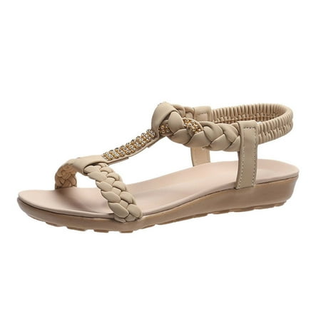 YanHoo Thong Flat Sandals Casual Beaded Flower Rhinestone T Strap Dress Sandals Adjustable Ankle Buckle Dress Thong Sandals for Women Summer Wedding
YanHoo Thong Flat Sandals Casual Beaded Flower Rhinestone T Strap Dress Sandals Adjustable Ankle Buckle Dress Thong Sandals for Women Summer Wedding