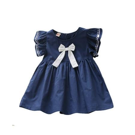 Summer Casual Fashion Baby Dress White Blue Short Sleeve Bow-knot Princess Sweet Dress Baby Party Kids Clothing
Summer Casual Fashion Baby Dress White Blue Short Sleeve Bow-knot Princess Sweet Dress Baby Party Kids Clothing
