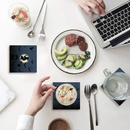 FMSHPON Happy Halloween Black Cat Set of 6 Coaster for Drinks Absorbent Ceramic Stone Coasters Cup Mat with Cork Base for Home Kitchen Room Coffee Table Bar Decor
FMSHPON Happy Halloween Black Cat Set of 6 Coaster for Drinks Absorbent Ceramic Stone Coasters Cup Mat with Cork Base for Home Kitchen Room Coffee Table Bar Decor