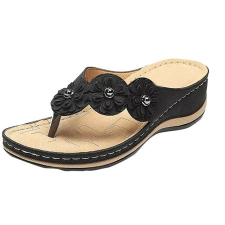 STEADY Women s Sandals Flowers Flat Round Head Comfortable Casual Flip-Flops Shoes Black / 41
STEADY Women s Sandals Flowers Flat Round Head Comfortable Casual Flip-Flops Shoes Black / 41