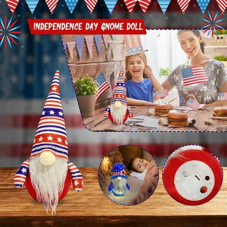 TALKVE Glowing Independence Day Pendant Doll Independence Day Decoration