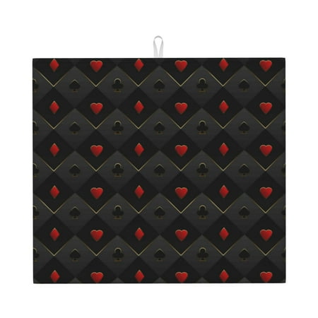 Goofa Dish Drying Mat Super Absorbent Drying Mat Large Dish Drying Mats for Kitchen Counter Easy Clean Dish Mat Kitchen Drying Mat 16 x 18 ( Red Poker )
Goofa Dish Drying Mat Super Absorbent Drying Mat Large Dish Drying Mats for Kitchen Counter Easy Clean Dish Mat Kitchen Drying Mat 16 x 18 ( Red Poker )