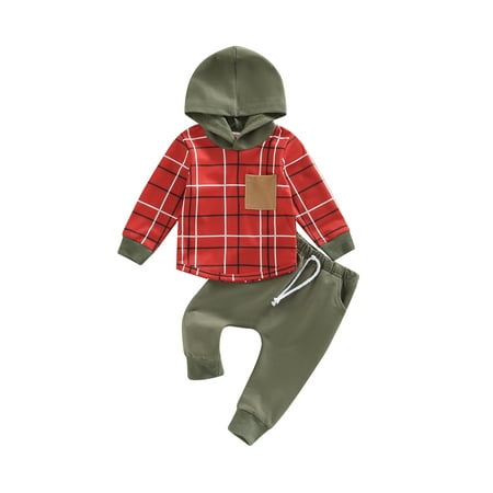 Autumn Causal Kids Boys Clothes Sets 2pcs Plaid Printed Patchwork Hooded Long Sleeve Jacket +Solid Pants
Autumn Causal Kids Boys Clothes Sets 2pcs Plaid Printed Patchwork Hooded Long Sleeve Jacket +Solid Pants