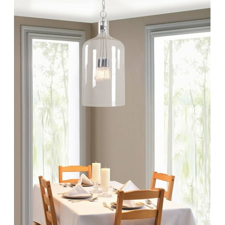 Capri Extra Large 3 Light Pendant with Chrome Finish