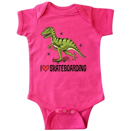Inktastic Skateboarding Dinosaur Gift Baby Boy or Baby Girl Bodysuit