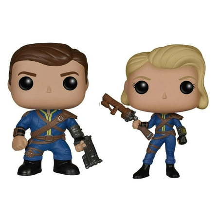 Fallout Funko POP Vinyl Figure Bundle: Lone Wanderer (Male & Female)