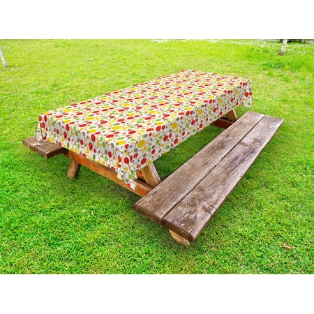 Colorful Outdoor Tablecloth Abstract Circles and Snowflake Pattern with Vibrant Colors Geometric Composition Decorative Washable Fabric Picnic Tablecloth 58 X 104 Inches Multicolor by Ambesonne
Colorful Outdoor Tablecloth Abstract Circles and Snowflake Pattern with Vibrant Colors Geometric Composition Decorative Washable Fabric Picnic Tablecloth 58 X 104 Inches Multicolor by Ambesonne
