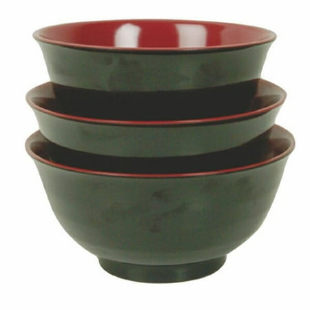Thunder Group 5560JBR Two Tone Asian Soup Bowl 24 oz. - 1 doz
