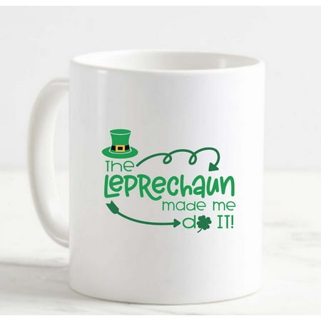 Coffee Mug The Leprechaun Made Me Do It! Top Hat Clover Funny Irish Gold l White Cup Funny Gifts for work office him her
Coffee Mug The Leprechaun Made Me Do It! Top Hat Clover Funny Irish Gold l White Cup Funny Gifts for work office him her
