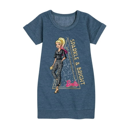 Barbie - Sparkle And Bright Barbie - Toddler And Youth Girls Fleece Dress