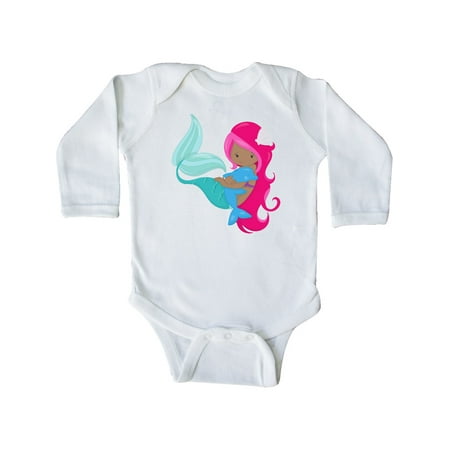 Inktastic African American Mermaid With Pink Hair Dolphin Gift Baby Girl Long Sleeve Bodysuit
Inktastic African American Mermaid With Pink Hair Dolphin Gift Baby Girl Long Sleeve Bodysuit