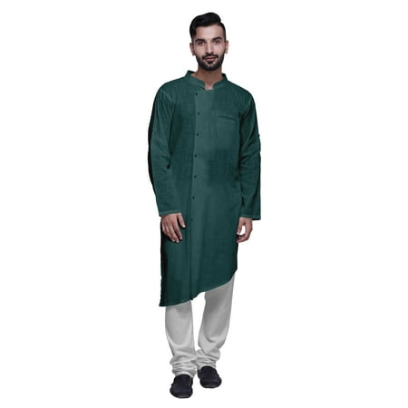 Atasi Party Wear Solid Kurta Pajama For Men Mandarin Collar Ethnic Kurta Pajama
