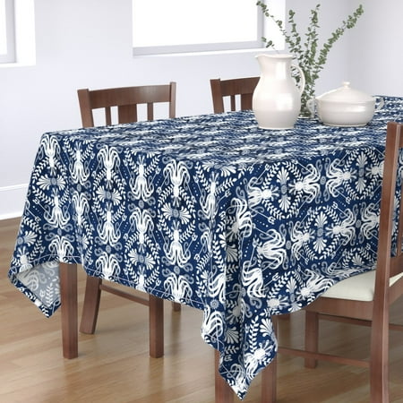 Cotton Sateen Tablecloth 70 Square - Nautical Damask Blue Octopus Greek Ocean Sea Monster Art Summer Print Custom Table Linens by Spoonflower
Cotton Sateen Tablecloth 70 Square - Nautical Damask Blue Octopus Greek Ocean Sea Monster Art Summer Print Custom Table Linens by Spoonflower