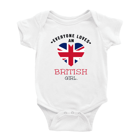 Everyone Loves an British Girl Cute Baby Clothes (White 12-18 Months)