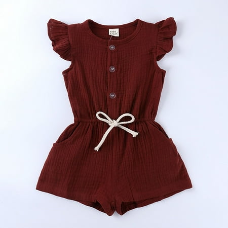 Leutsin Toddler Girls Kids Jumpsuit One Piece Summer Girls Infant Jumpsuit Overalls Cotton Linen Ruffles Kids Romper Clothing
Leutsin Toddler Girls Kids Jumpsuit One Piece Summer Girls Infant Jumpsuit Overalls Cotton Linen Ruffles Kids Romper Clothing