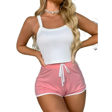 2pcs Set Casual Colorblock Short Sets Sleeveless Women s Pajama Sets (Women s)
2pcs Set Casual Colorblock Short Sets Sleeveless Women s Pajama Sets (Women s)