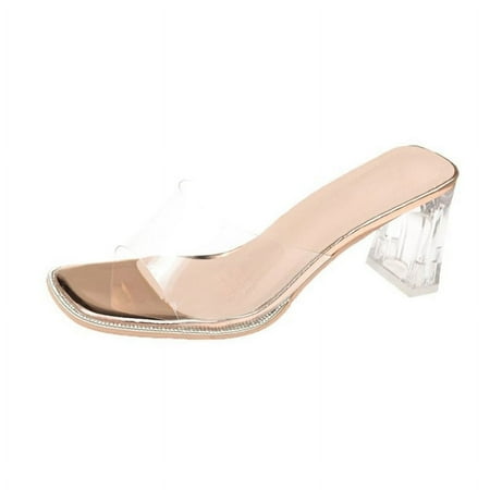 IELGY women s high-heeled sandals with transparent straps women s thick-heeled crystal heel sandals
IELGY women s high-heeled sandals with transparent straps women s thick-heeled crystal heel sandals