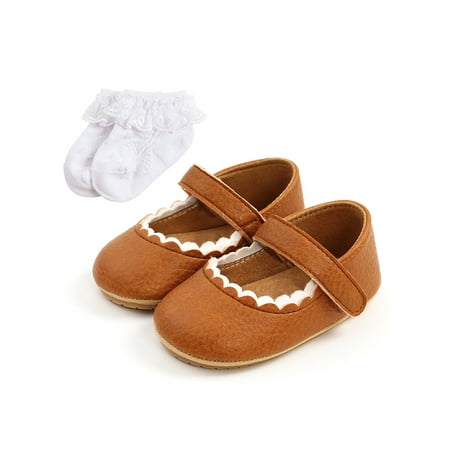 SIMANLAN Baby Girls Mary Jane Comfort Flats First Walkers Crib Shoes Infant Breathable Princess Dress Shoe Toddler Bowknot Brown with Socks 5C
SIMANLAN Baby Girls Mary Jane Comfort Flats First Walkers Crib Shoes Infant Breathable Princess Dress Shoe Toddler Bowknot Brown with Socks 5C