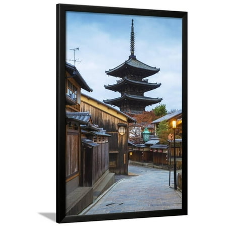 Japan, Kyoto, Higashiyama District, Gion, Yasaka Pagoda in Hokanji Temple Framed Print Wall Art By Jane Sweeney