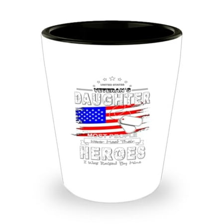 Veteran Shot Glass - Raised by My Hero Unique Military Gift for Daughters Premium Mini Glassware 1.5oz Cup White
Veteran Shot Glass - Raised by My Hero Unique Military Gift for Daughters Premium Mini Glassware 1.5oz Cup White