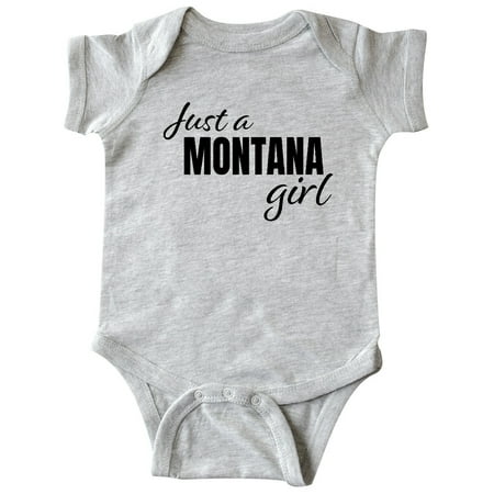 Inktastic Just a Montana Girl Born and Raised Gift Baby Girl Bodysuit