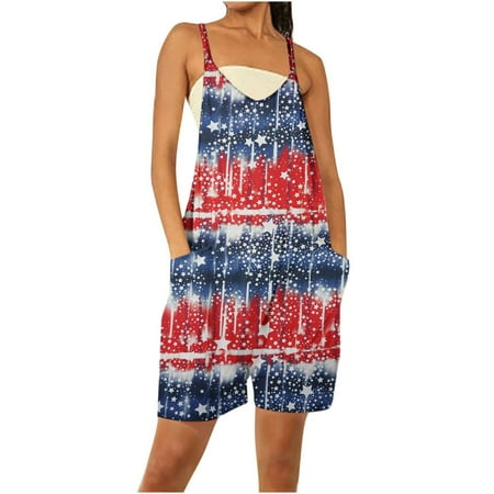 Atinetok Womens Rompers 4th of July Causal Plus Size Pocket Strap Patriotic Mini Jumpsuits Overalls Trendy Independence Day Graphics V-Neck Sleeveless Short Jumpsuits Sky Blue XL
Atinetok Womens Rompers 4th of July Causal Plus Size Pocket Strap Patriotic Mini Jumpsuits Overalls Trendy Independence Day Graphics V-Neck Sleeveless Short Jumpsuits Sky Blue XL