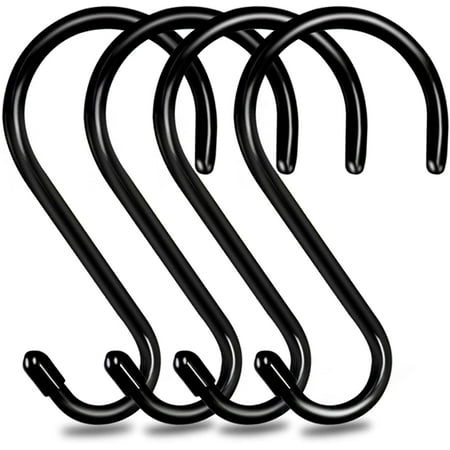 Large Heavy Duty S Hooks 6 inch 7 MM Thick Vinyl Coated S Hook for Hanging Plants Outdoor Metal Black Rubber Coated S Hooks for Closet Jeans Bags Pot Cups Jewelry Garden Tools. 4 Pack
Large Heavy Duty S Hooks 6 inch 7 MM Thick Vinyl Coated S Hook for Hanging Plants Outdoor Metal Black Rubber Coated S Hooks for Closet Jeans Bags Pot Cups Jewelry Garden Tools. 4 Pack