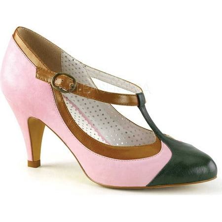Women s Pin Up Couture Peach 03 T-Strap