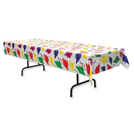 Club Pack of 12 Graduation Disposable Rectangle Plastic Banquet Party Table Covers 108