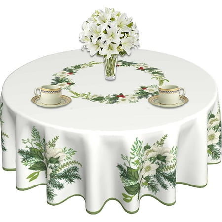 Linhiian Round Tablecloth 60 Inch Spring Green Floral White Table Cloth for Rustic Farmhouse Kitchen Decor Waterproof Wipeable Polyester Fabric Table Cover for Holiday Party Outdoor Camping Picnic
Linhiian Round Tablecloth 60 Inch Spring Green Floral White Table Cloth for Rustic Farmhouse Kitchen Decor Waterproof Wipeable Polyester Fabric Table Cover for Holiday Party Outdoor Camping Picnic