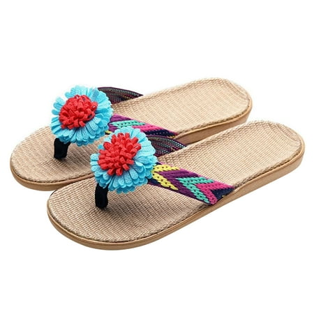 Comfortable Sandals for Women Linen Slippers Flower Clips Ladies Men s Beach Slippers Non-slip Home Slippers Eva
Comfortable Sandals for Women Linen Slippers Flower Clips Ladies Men s Beach Slippers Non-slip Home Slippers Eva