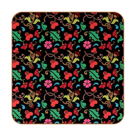 OWNTA Floral Flower Pattern with Smooth Black Background Pattern Premium 6-Piece Square Coaster Set in Microfiber Leather - Non-Slip & Absorbent Cup Mats
OWNTA Floral Flower Pattern with Smooth Black Background Pattern Premium 6-Piece Square Coaster Set in Microfiber Leather - Non-Slip & Absorbent Cup Mats