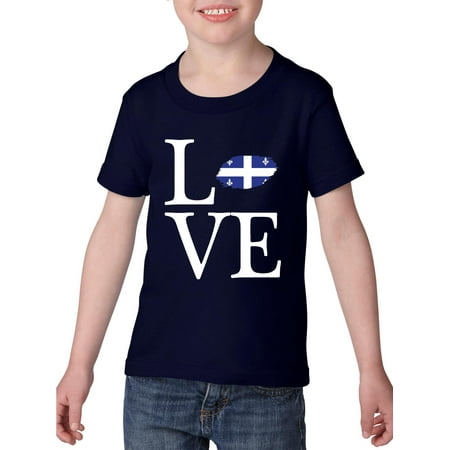 Love Canada Quebec Heavy Cotton Toddler Kids T-Shirt Tee Clothing