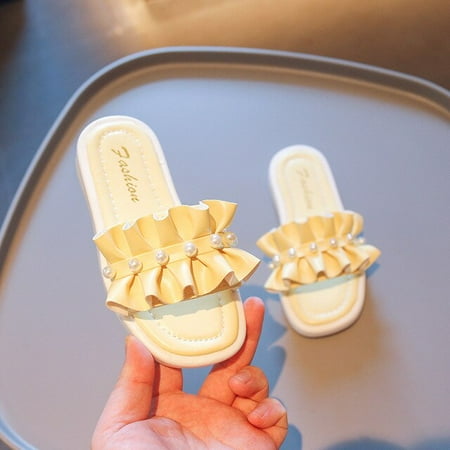 DancePeanut Kids Fashion Elegant Pearl Slippers Beach Sandals For Children Girls Summer Non-Slip Shoes Size 26-36
DancePeanut Kids Fashion Elegant Pearl Slippers Beach Sandals For Children Girls Summer Non-Slip Shoes Size 26-36