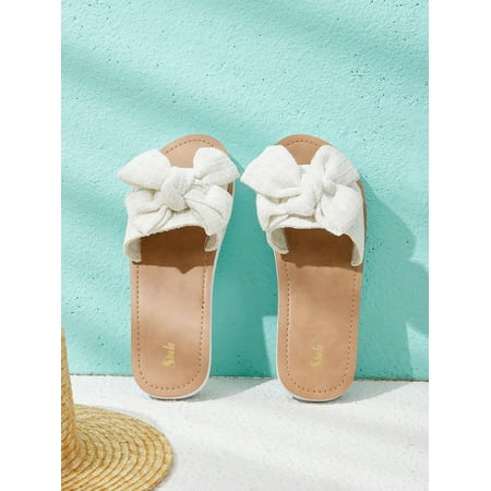 Styleloop Women‘s White Butterfly Knot Slippers
Styleloop Women‘s White Butterfly Knot Slippers