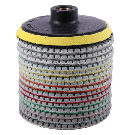 16Pcs Diamond Polishing Pads Kit 4 Inch 100Mm Wet/Dry for Granite Stone Concrete Marble Polishing Use Grinding Discs Set
16Pcs Diamond Polishing Pads Kit 4 Inch 100Mm Wet/Dry for Granite Stone Concrete Marble Polishing Use Grinding Discs Set