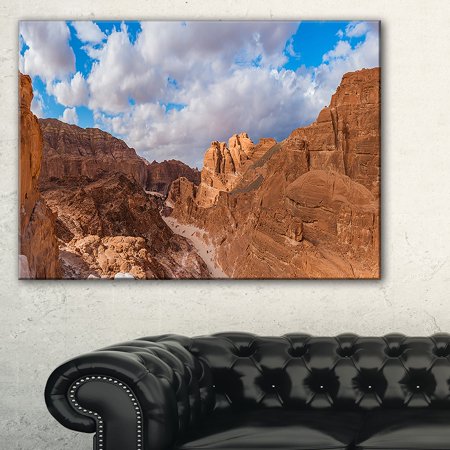 DESIGN ART White Canyon at South Sinai Egypt - Landscape Art Canvas Print - Brown